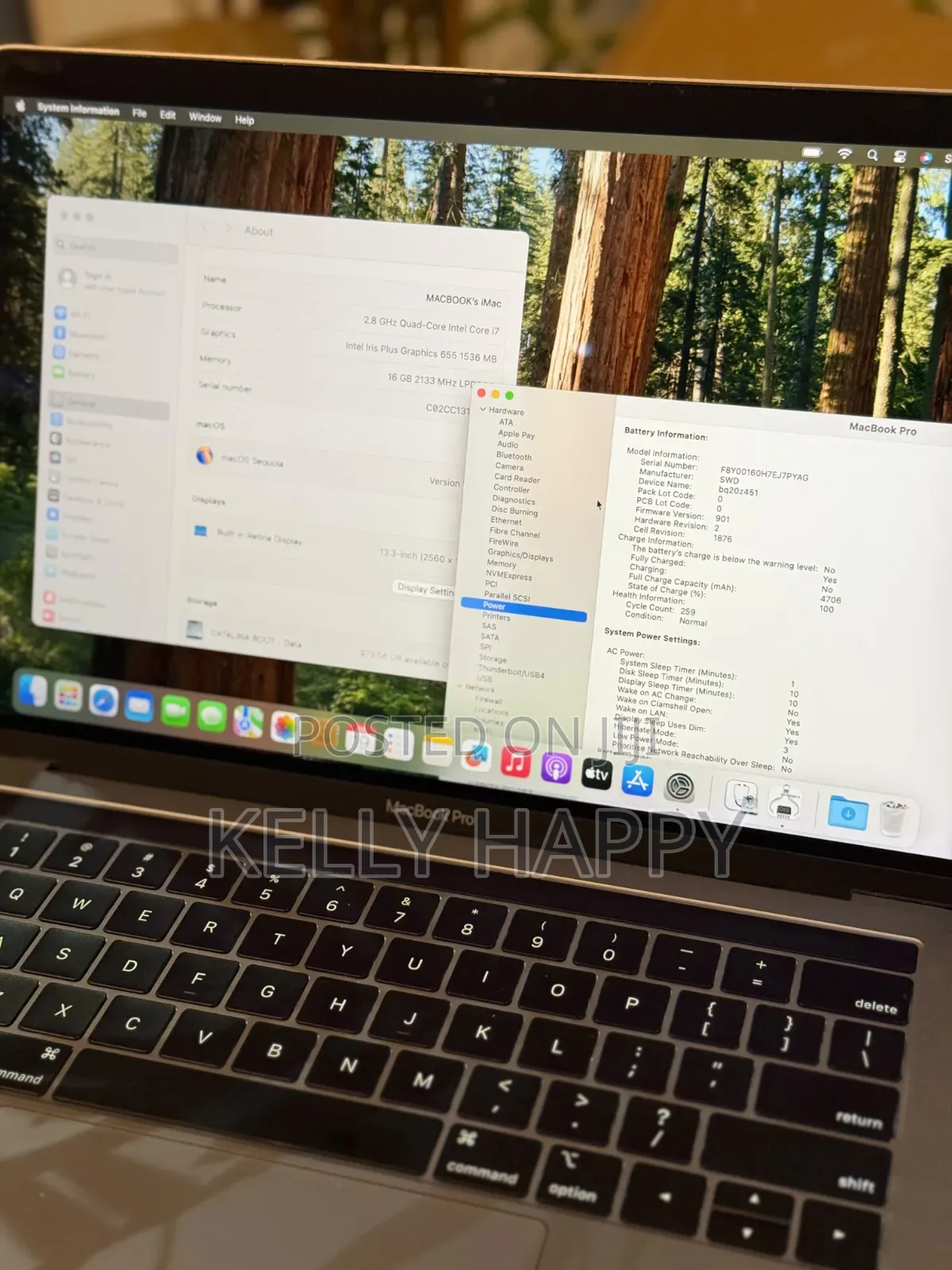 Laptop Apple MacBook 2019 16GB Intel Core i7 HDD 1T