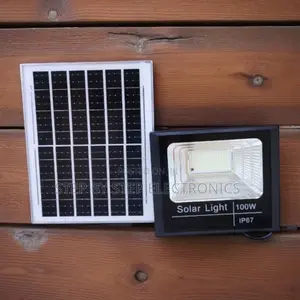 100W Outdoor Solar Security Lamp for Courtyard Parking Lot and Patio
