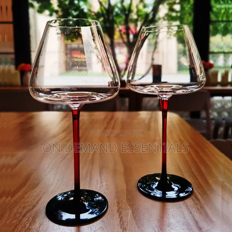 Premium Quality Burgundy Crystal Wine Glasses