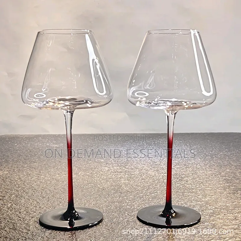 Premium Quality Burgundy Crystal Wine Glasses
