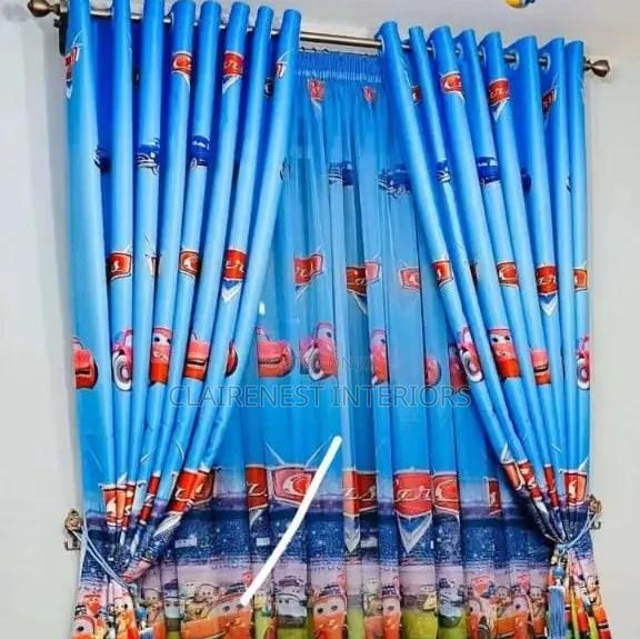 Transform Your Kids Bedrooms With Premium Cartoon Themed Windowcurtain - thumbnail 2