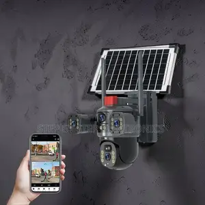 Human Detection 20MP 4G PTZ Dual Three Triple Lens Solar Camera