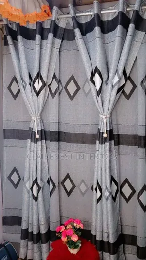 Patterned , Soft Fabric Window and Door Curtains