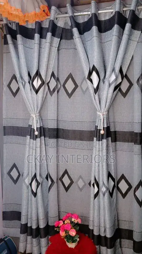 Patterned , Soft Fabric Window and Door Curtains