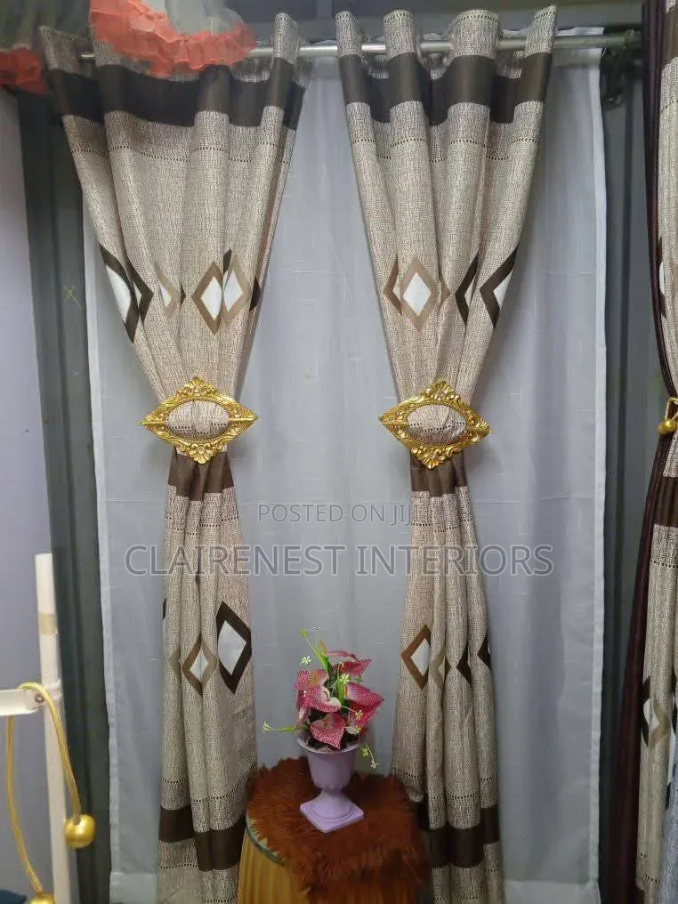 Patterned , Soft Fabric Window and Door Curtains