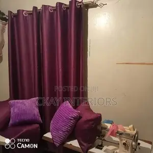 Maroon, Blue and Yellow, Premium Quality, Long Lasting Window Curtains