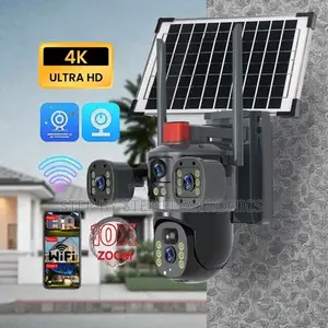 Remote View Monitoring 20MP 4G PTZ Dual Three Triple Lens Solar Camera