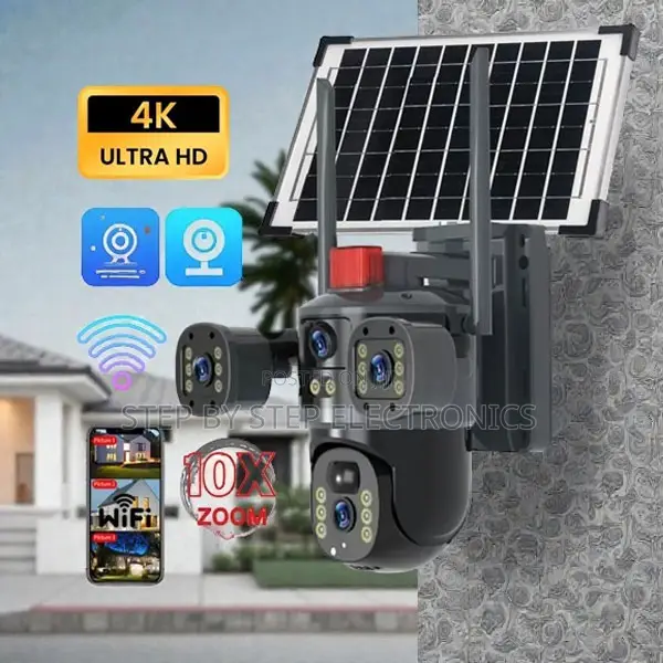 Remote View Monitoring 20MP 4G PTZ Dual Three Triple Lens Solar Camera