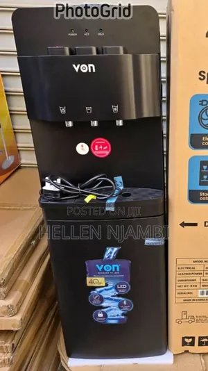Von Hot Normal and Cold 3 Taps Dispenser(black)