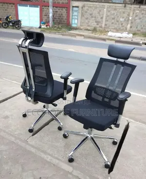 Executive Ergonomic High-Back Mesh Office Chair With Headrest