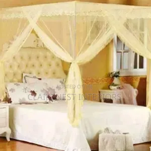Buzz Free White and Cream Four Stand Mosquito Nets