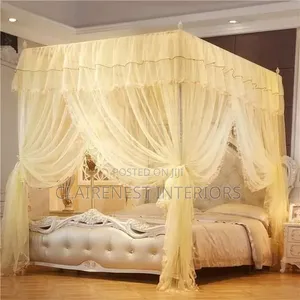 Cream and Pink Safe Sleep for the Whole Family Mosquito Nets