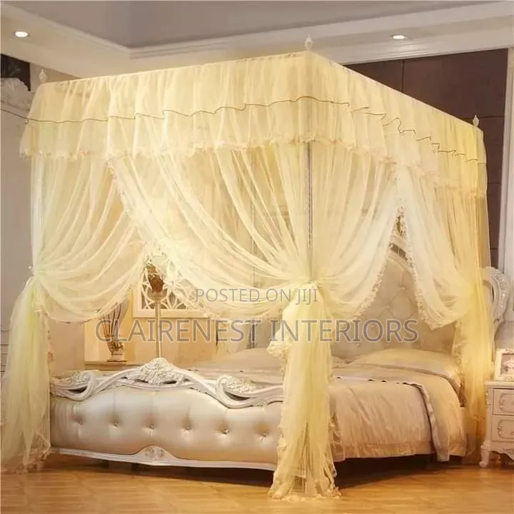 Cream and Pink Safe Sleep for the Whole Family Mosquito Nets