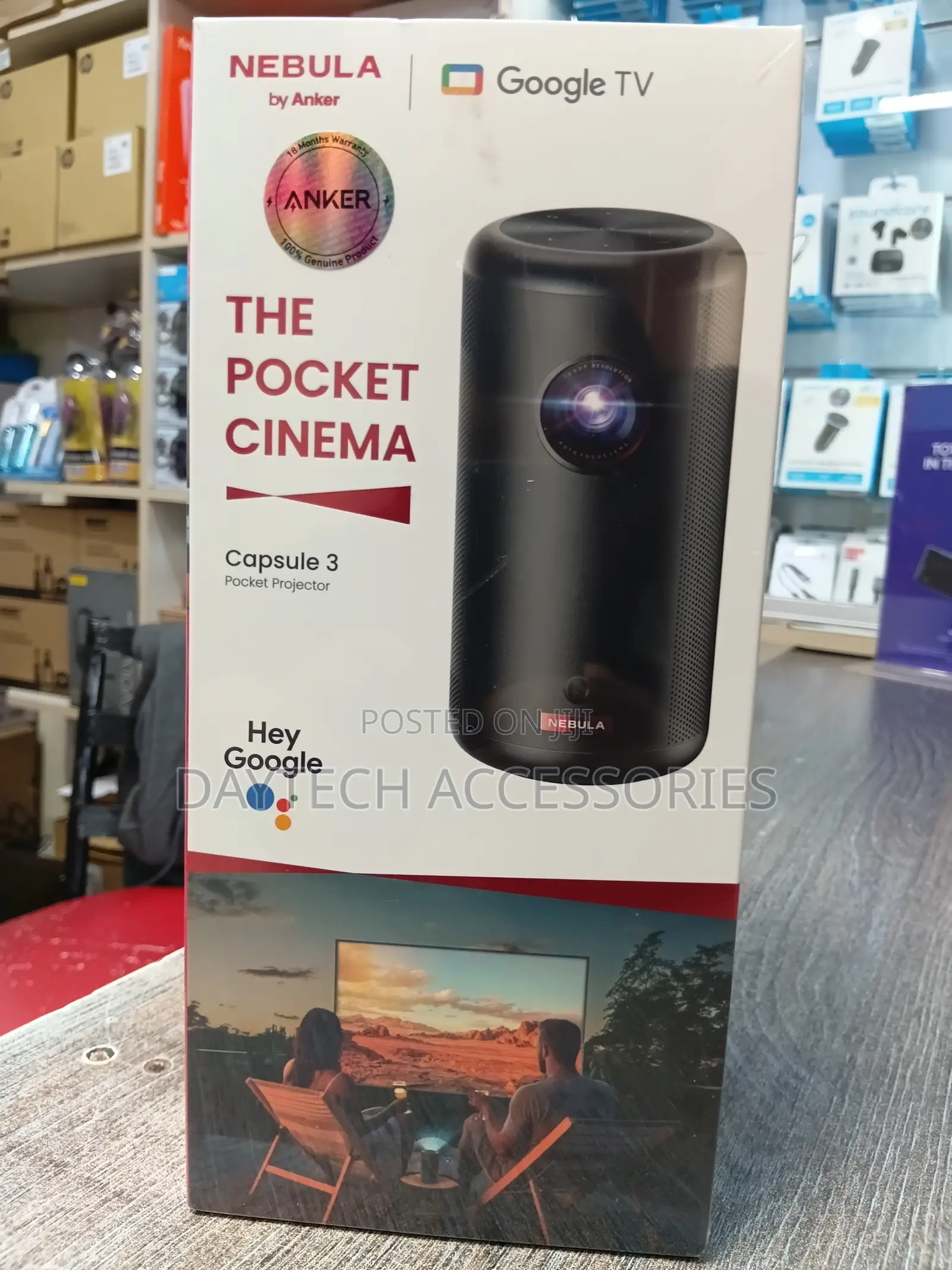 NEBULA BY ANKER Capsule 3 300-Lumen Full HD Smart Portable Projector.