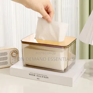 Nordic Minimalist Tissue Box /Serviette Holder With Bamboo Lid