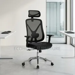 Ergonomic High-Back Mesh Office Chair With Adjustable Headrest