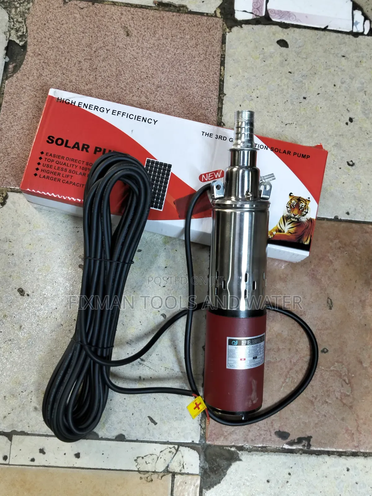 New Rutan Solar Pump With 20m Cables 250 Watts 24volts 50 M Height