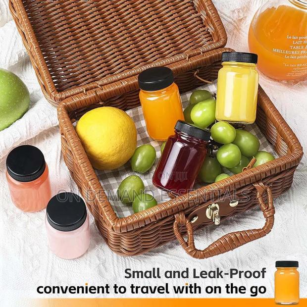Reusable Set of 6 Gingershots Glass Bottles