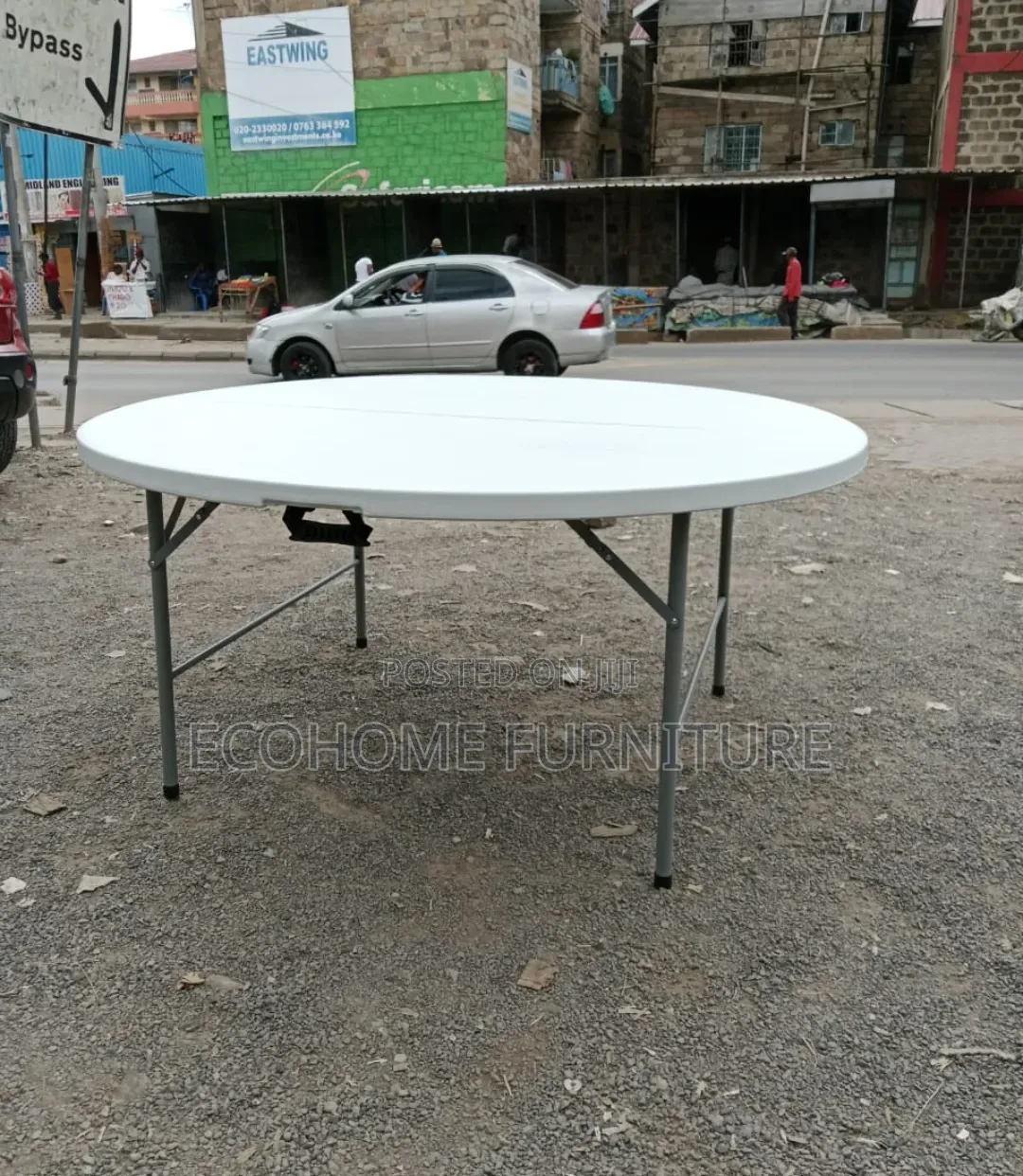 Foldable Round Banquet Table | Plastic Event Dining Table | 4–6 Seater