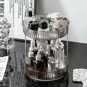 360 Degree 2 Tier Rotating Multifunctional Makeup Organizer