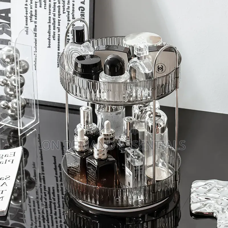 360 Degree 2 Tier Rotating Multifunctional Makeup Organizer