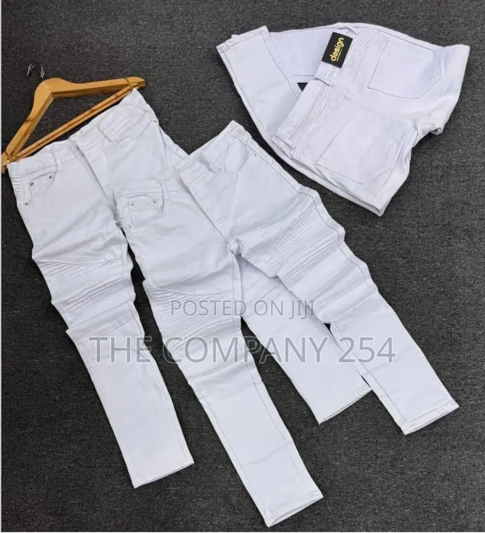 White Denim Jeans Made Balmain Trousers Pants