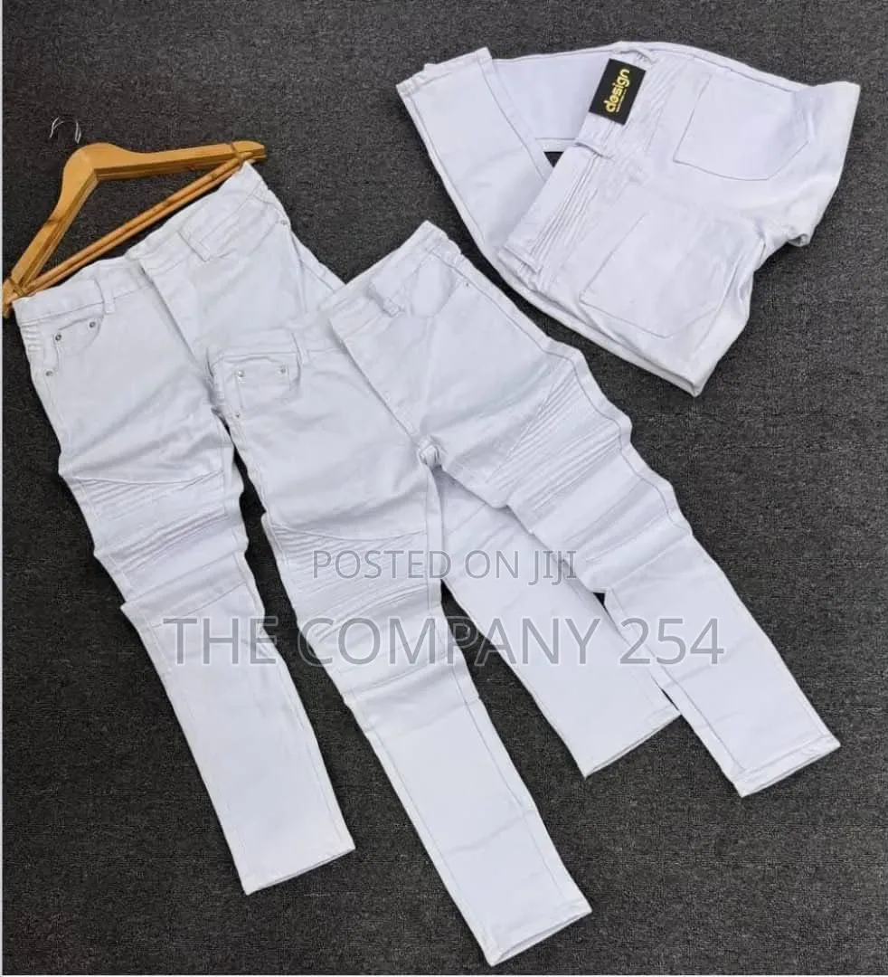 White Denim Jeans Made Balmain Trousers Pants