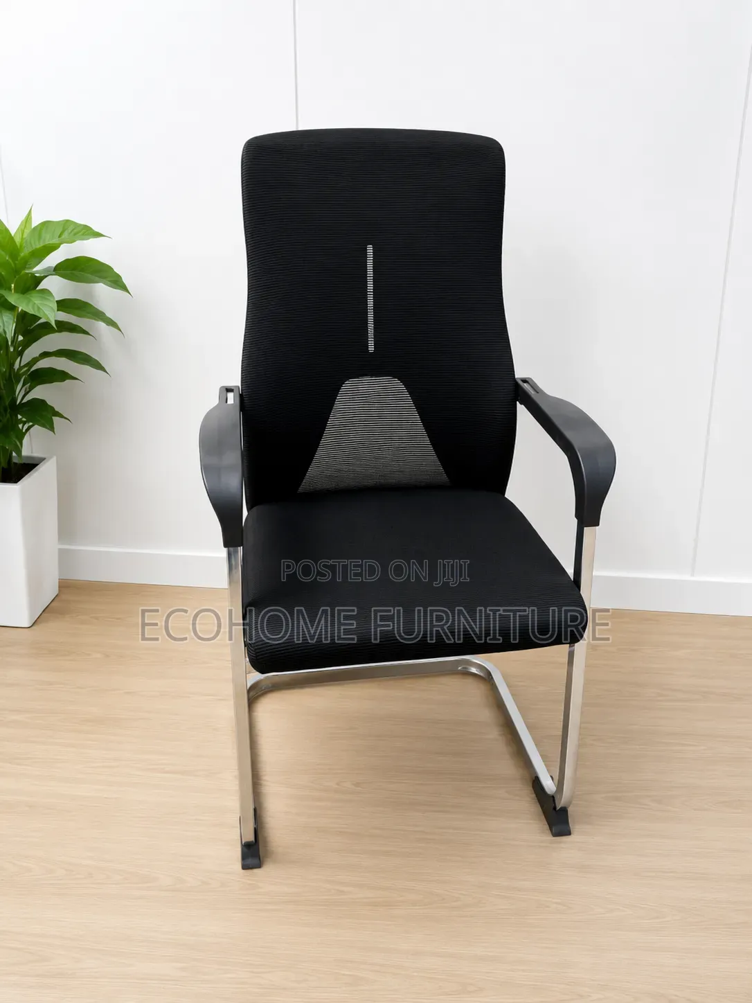 Ergonomic Mesh Visitor Office Chair – Black Conference Chairs