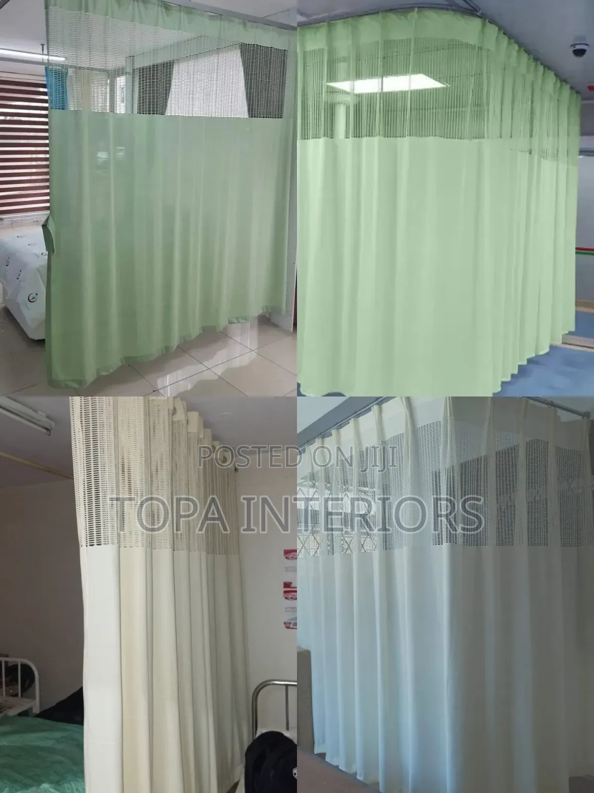 Soft Airy Cubicle Hospital Curtains Installation