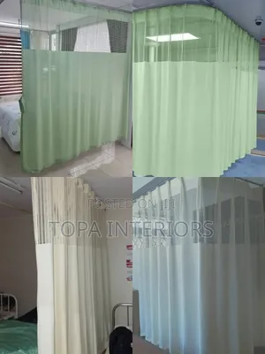 Soft Airy Cubicle Hospital Curtains Installation