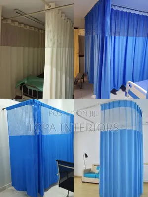 Soft Airy Cubicle Hospital Curtains Installation
