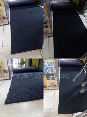 PVC Water Resistant Spaghetti Design Black Antislip Mats