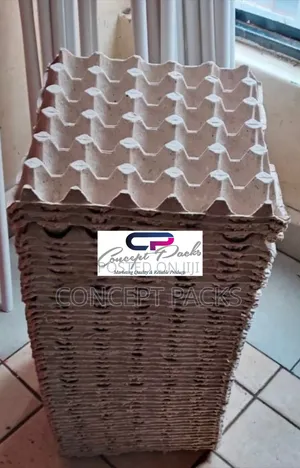 100Pcs Brown Paper Egg Storage Trays.
