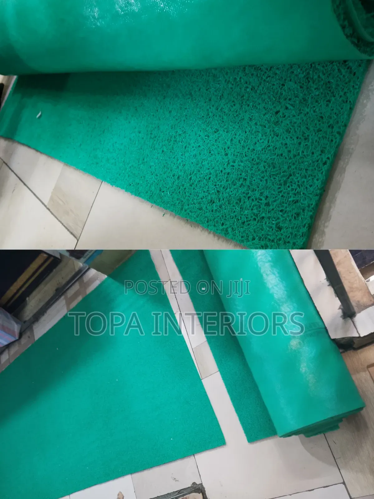 Green Spaghetti Antislip Rubber Outdoor Mats