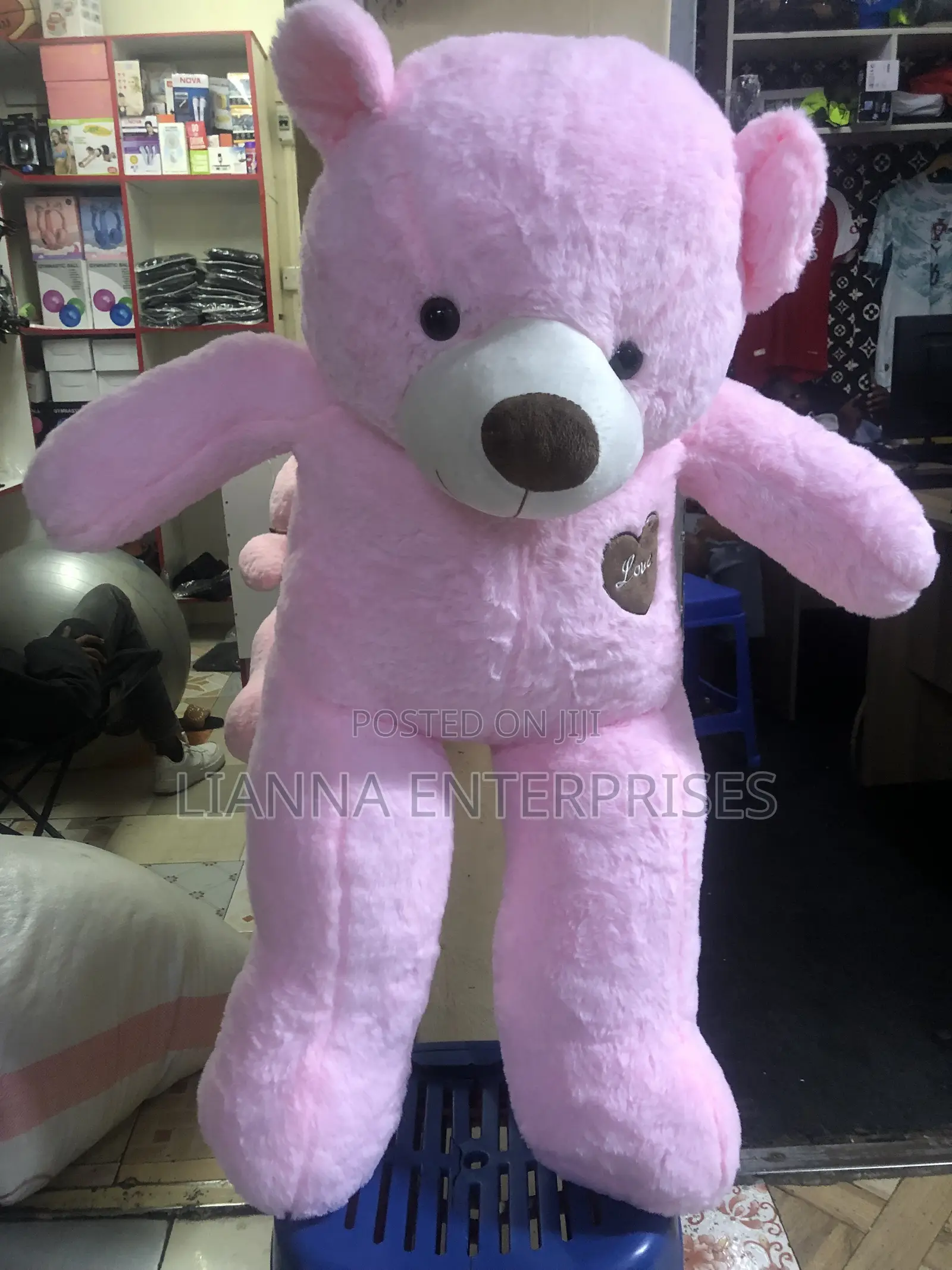 Fancy/Cuddy Teddy Bear 100cm Pink