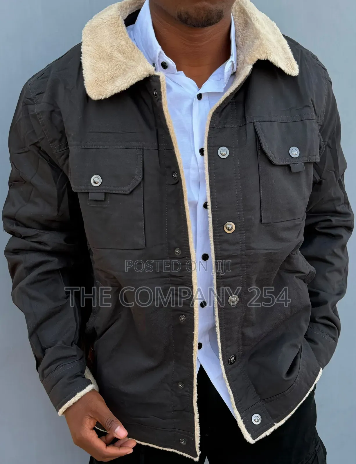 Quality Casual Designer Denim Collar Jackets With Far and Pocket