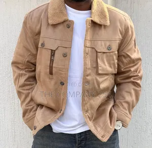 Quality Casual Designer Denim Collar Jackets With Far and Pocket