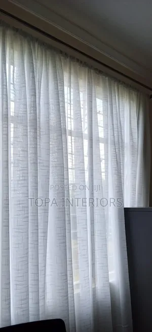 Elegant White Transparent Sheer Curtains for Home Windows and Doors