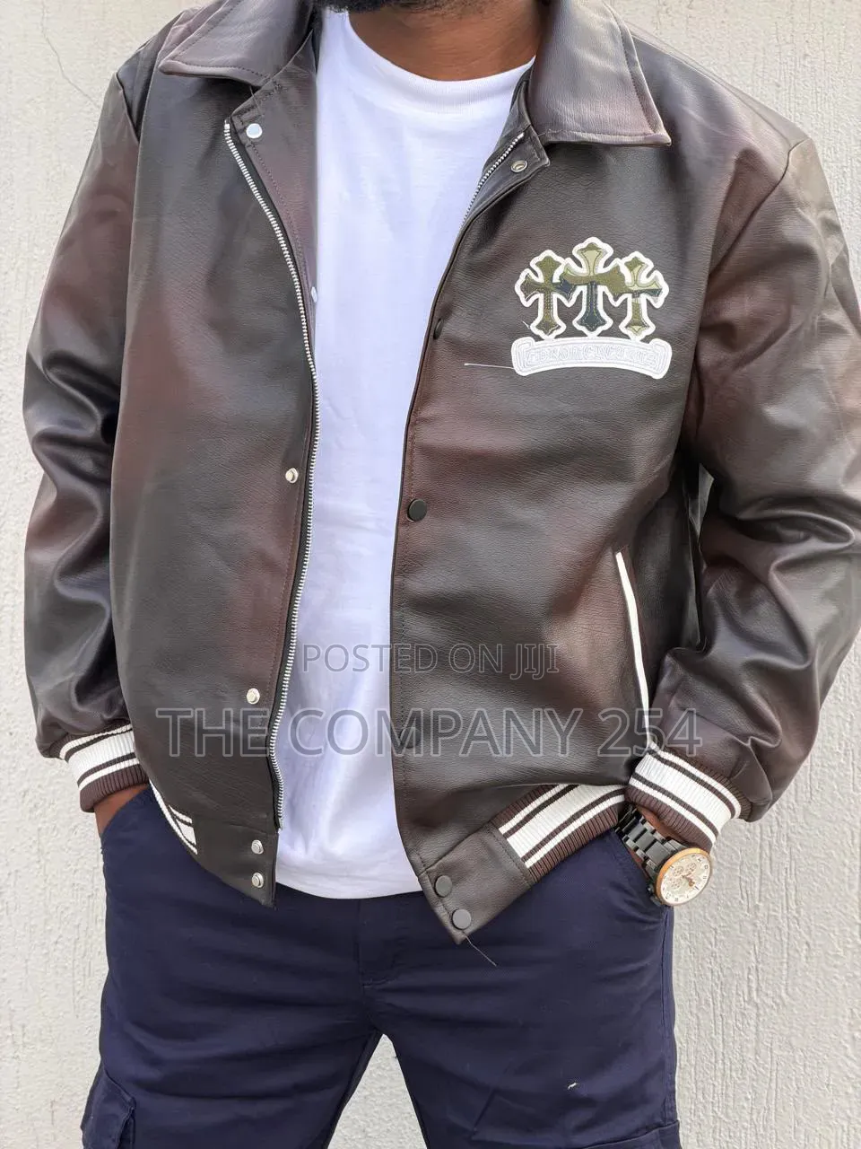 Quality Casual Leather Designer Chrome Heart Unisex Jackets Available