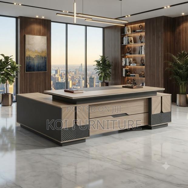 Office Desk; 2.4 Meters Modern Executive Rich Office Desks - thumbnail 3