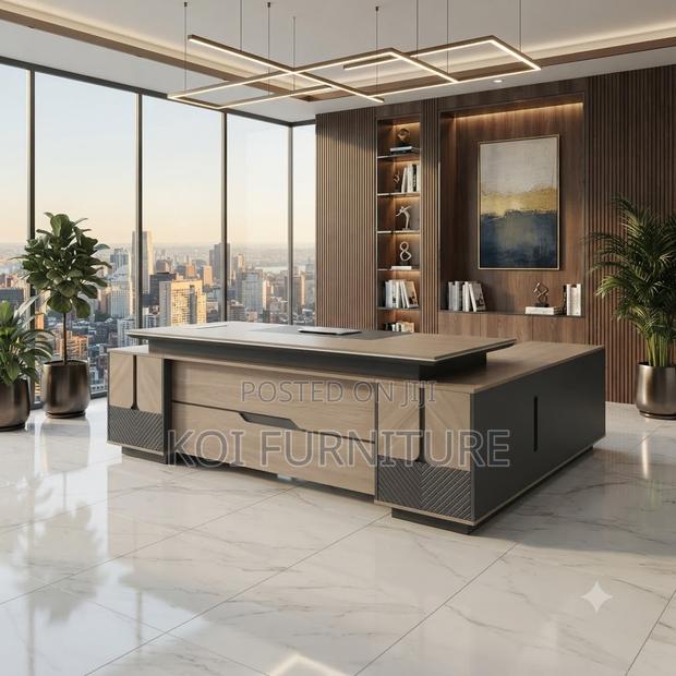 Office Desk; 2.4 Meters Modern Executive Rich Office Desks - thumbnail 5