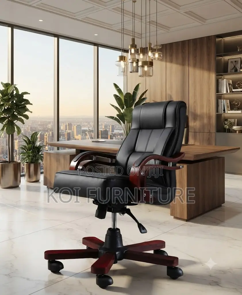 Office Chairs; Modern Bliss Leather Office Boss Chair With High Back