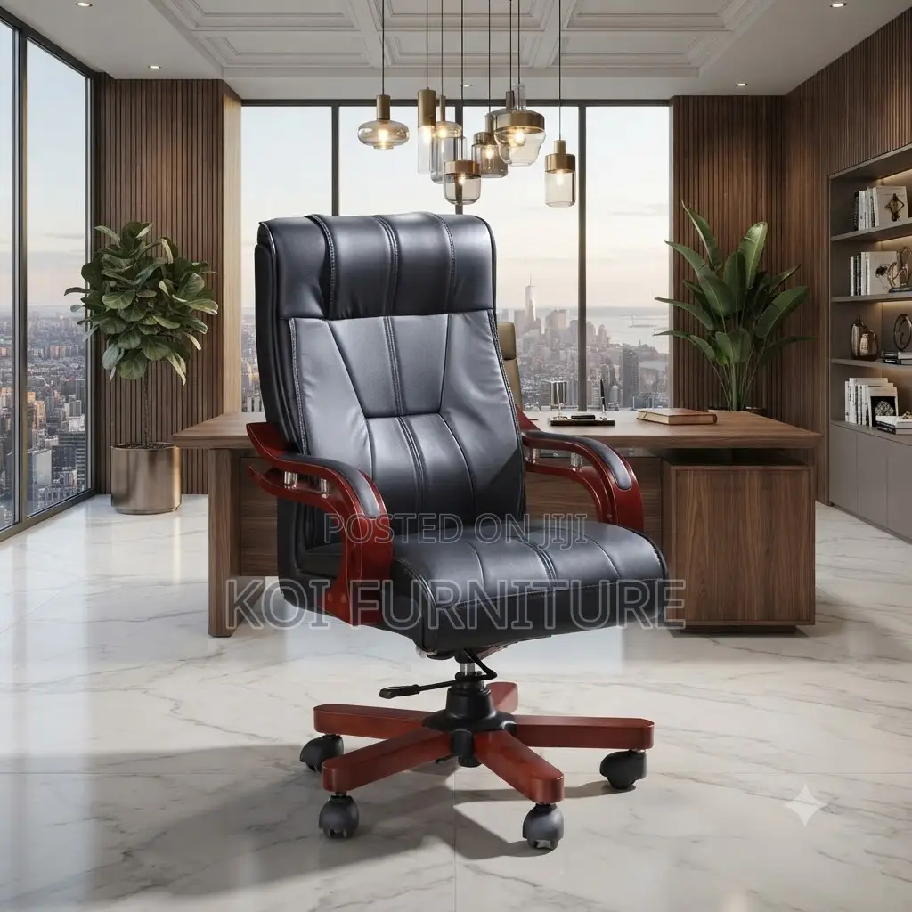 Office Chairs; Modern Bliss Leather Office Boss Chair With High Back