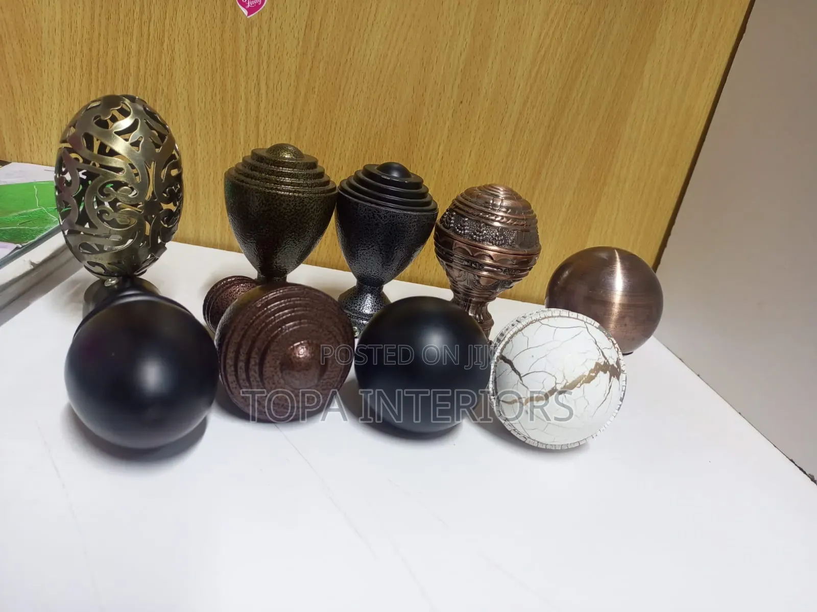 Curtain Rod End Flowers for Decorative Finish