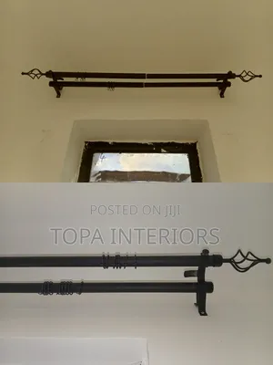 Two Metres Double Adjustable Curtain Rods for Doors and Windows