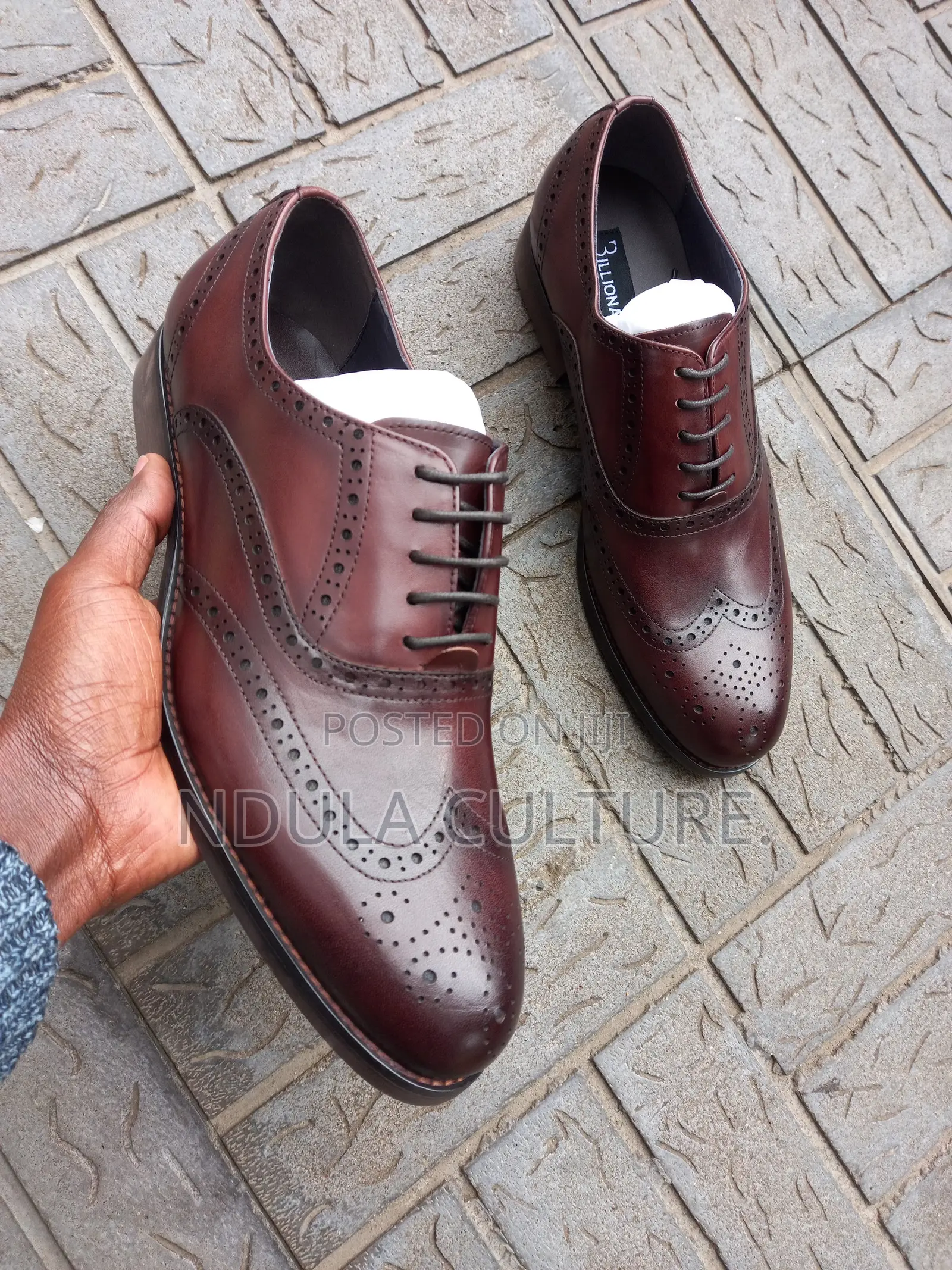 Hugh Quality Billionaire-Wingtip Oxford Shoes