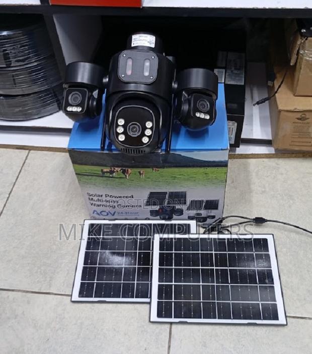 4G Triple-Lens Solar Security Camera – 360° Dual Panel Hiasy - main view