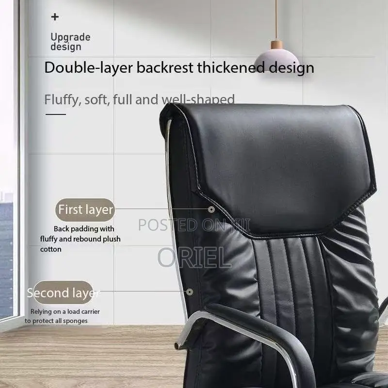 Office Chair : Sturdy Frame Executive Leather Visitor Office Chair