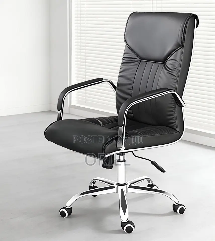 Office Chair : Sturdy Frame Executive Leather Visitor Office Chair