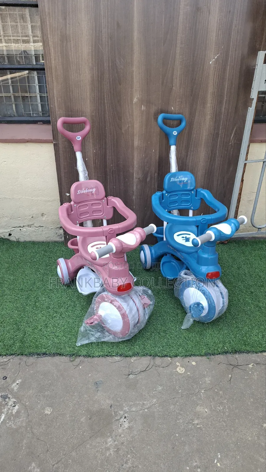 Fancy Kids Push Tricycle With Parent Handle Safety Guard